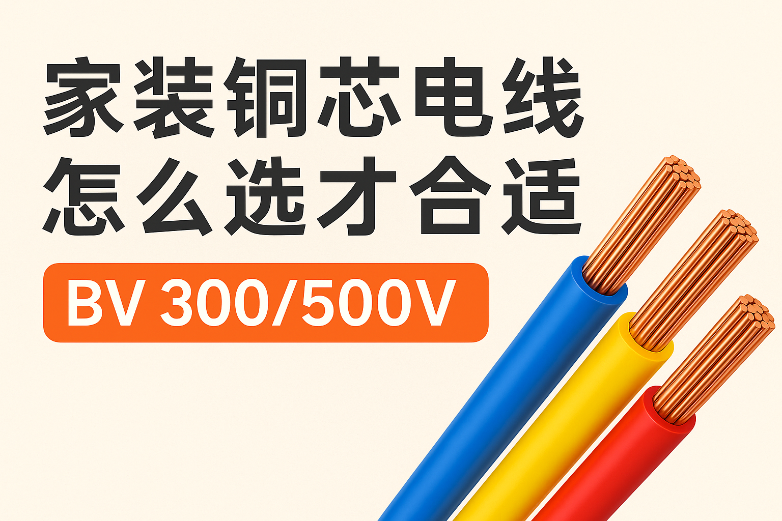 家装铜芯电线怎么选才合适 BV 300/500V ？？？？