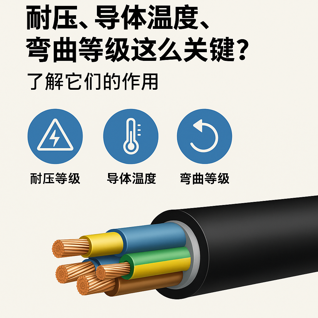为什么充电电缆的耐压、导体温度、弯曲品级这么要害？？？？？？相识它们的作用